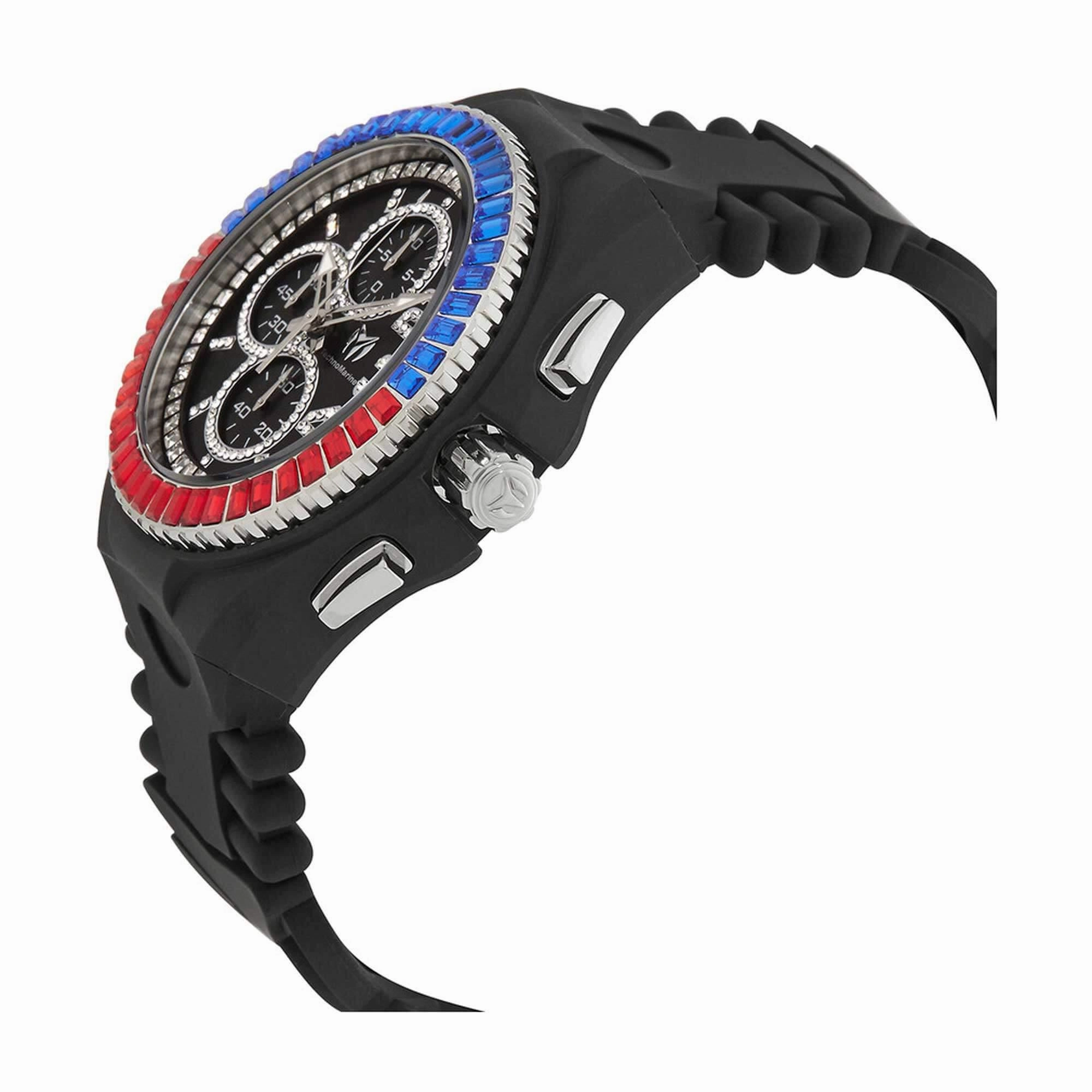 Technomarine Men's Watch - Cruise Jellyfish Chronograph Black Dial Strap | TM-121186