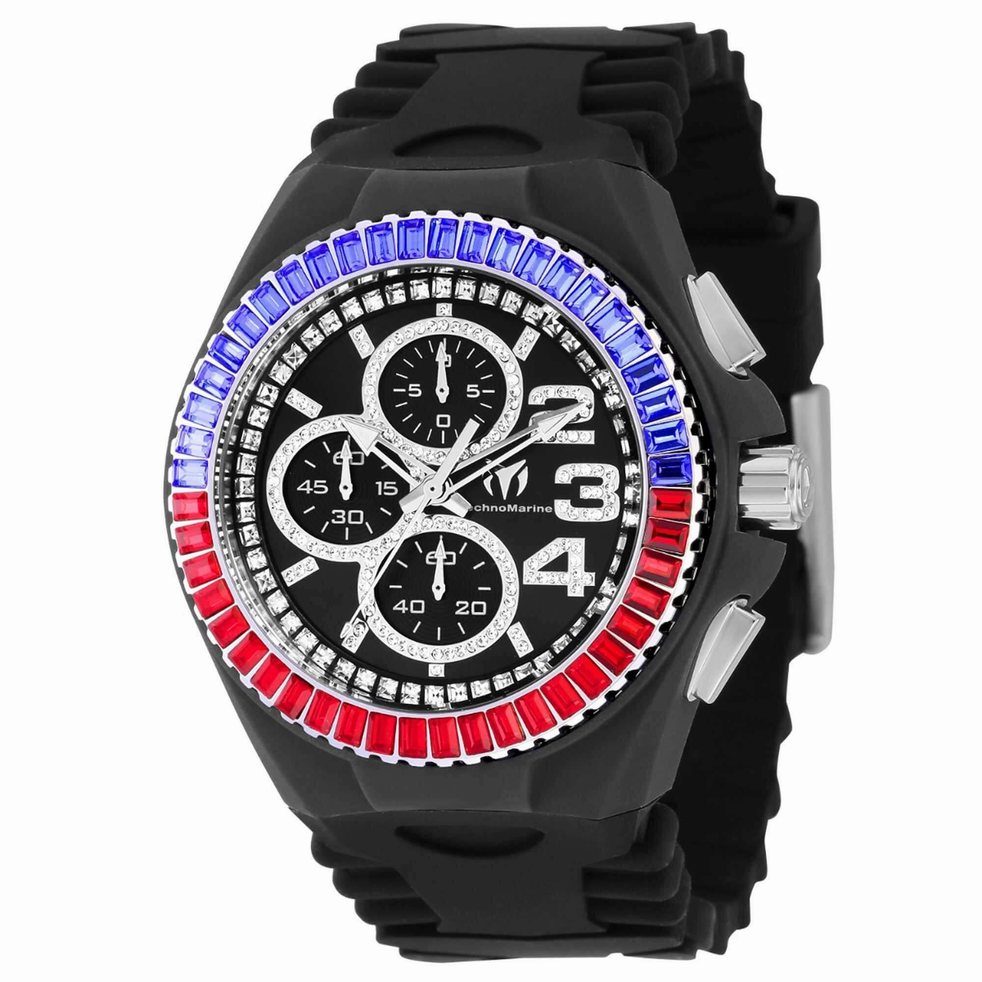 Technomarine Men's Watch - Cruise Jellyfish Chronograph Black Dial Strap | TM-121186
