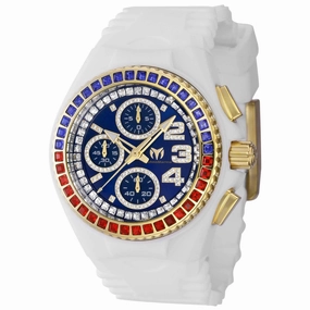 Technomarine Men's Watch - Cruise Square Shape Red, Blue Crystal Bezel | TM-121199