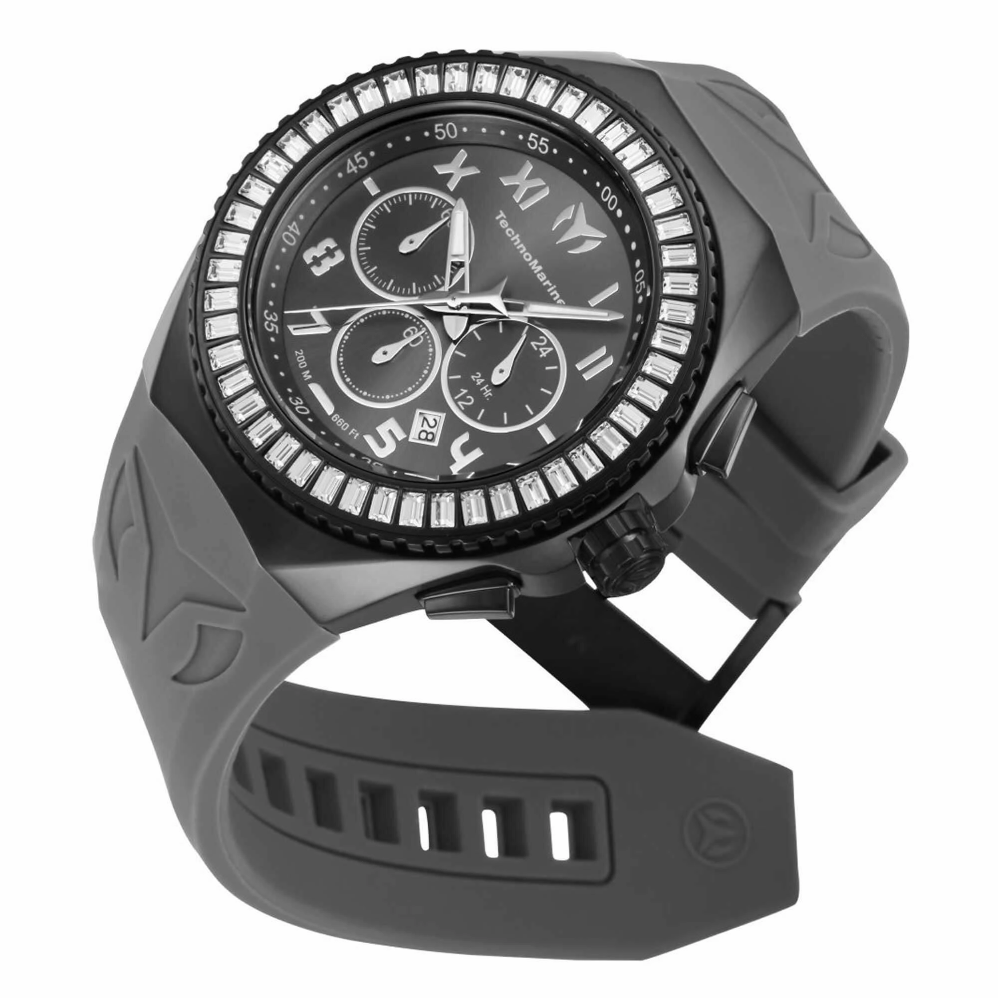 Technomarine Men's Watch - Manta Ocean Chrono Gunmetal Dial Grey Strap | TM-221041