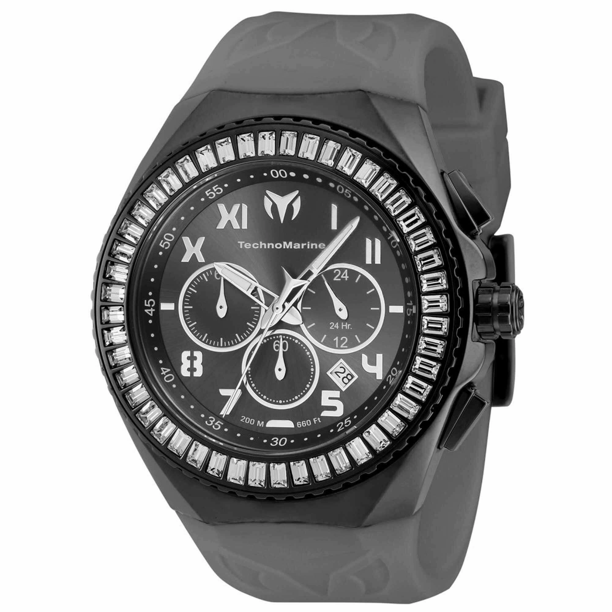 Technomarine Men's Watch - Manta Ocean Chrono Gunmetal Dial Grey Strap | TM-221041
