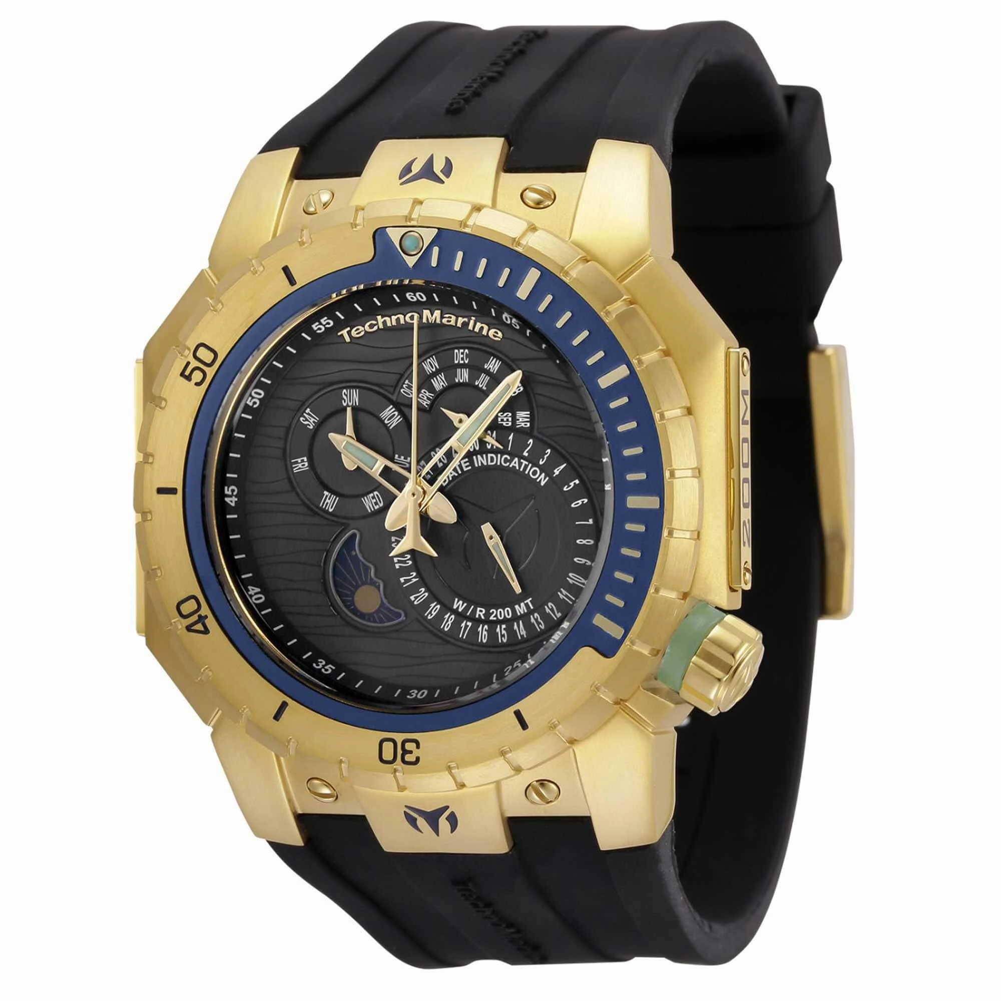 Technomarine Men's Watch - Manta Sea Chrono Gunmetal Dial Black Strap | TM-220026