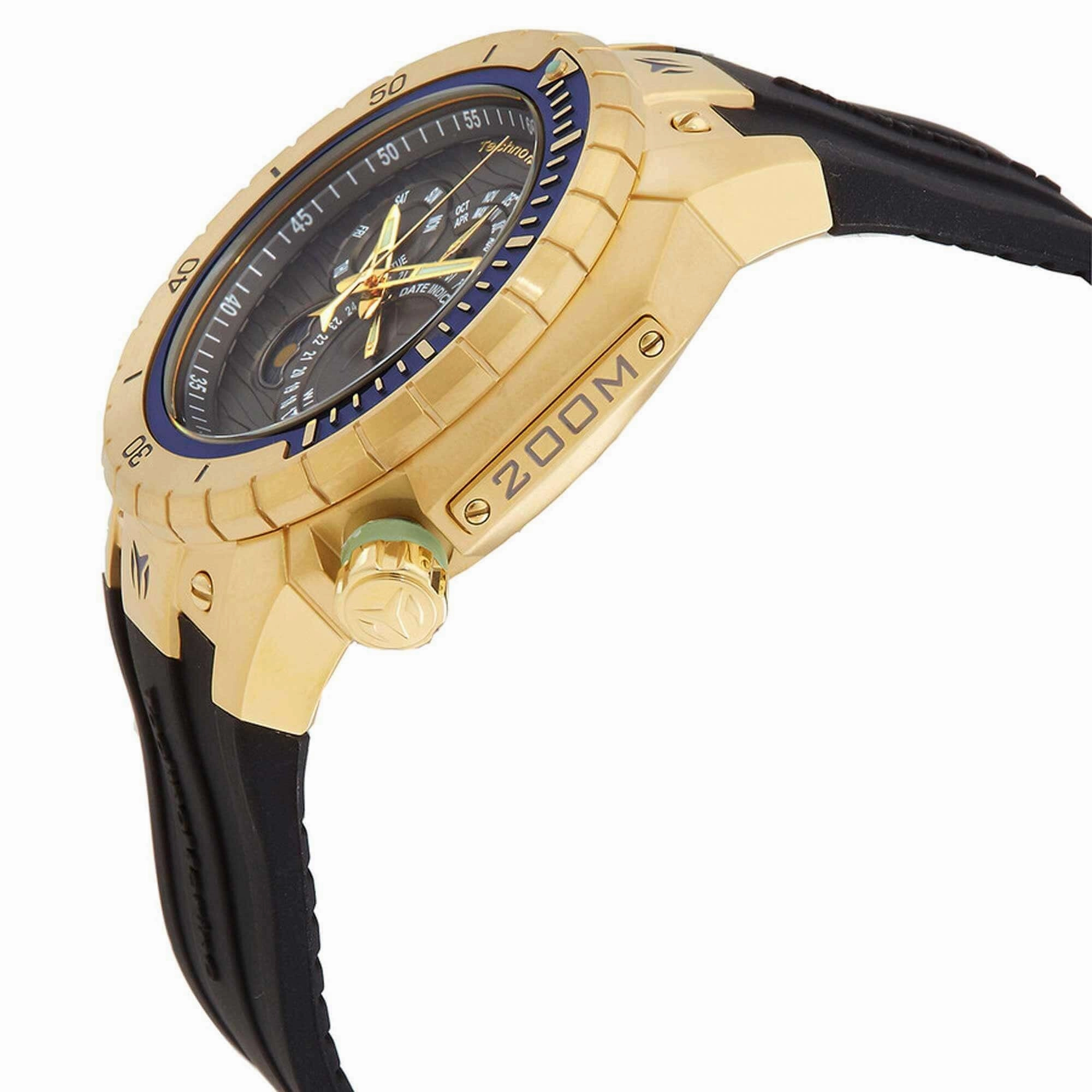 Technomarine Men's Watch - Manta Sea Chrono Gunmetal Dial Black Strap | TM-220026