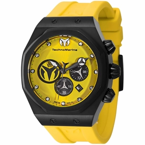 Technomarine Men's Watch - Reef Sun Yellow and Black Dial Silicone Strap | TM-523002