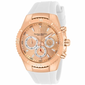 Technomarine Women's Chrono Watch - Sea Manta Rose Gold Tone Dial Strap | TM-218041