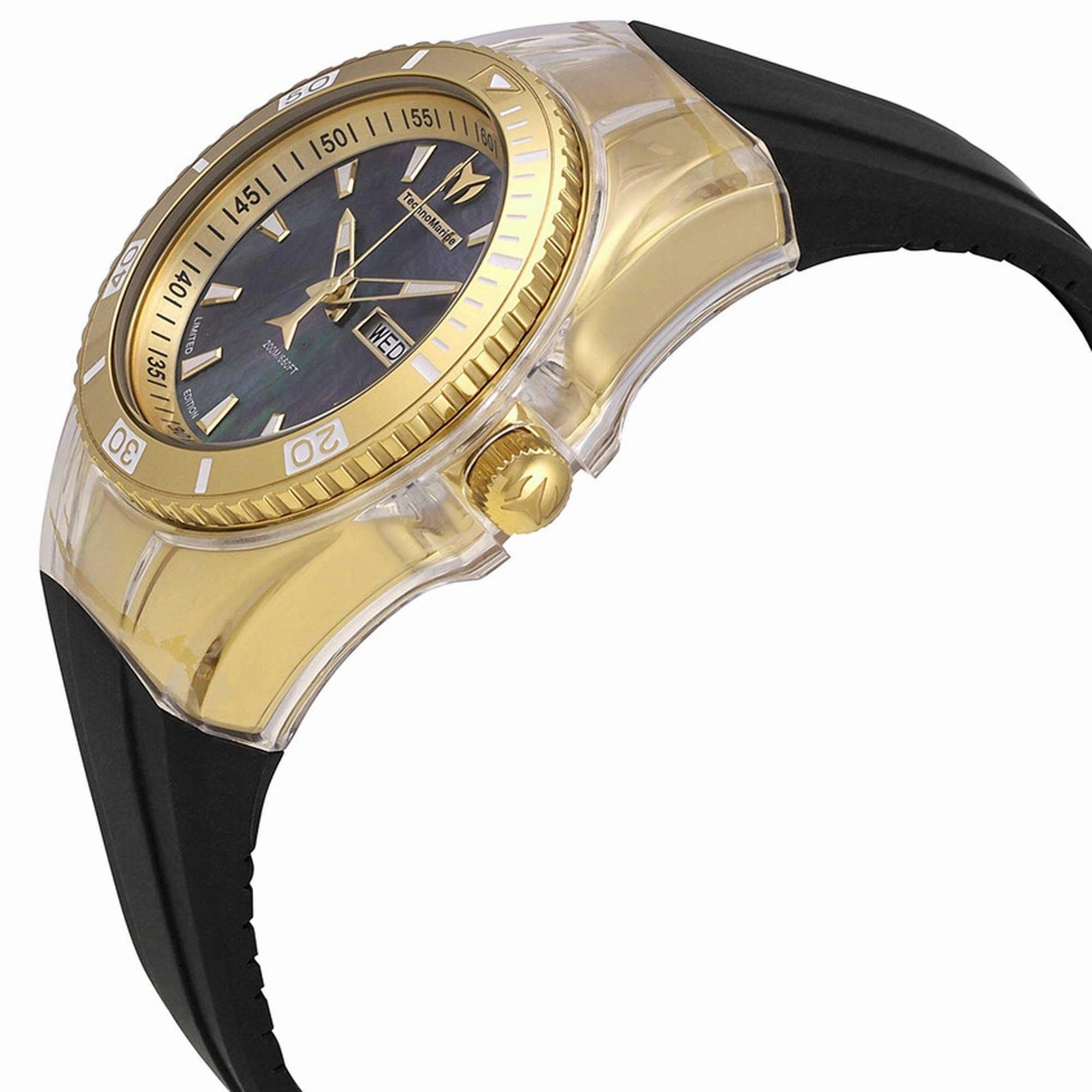 Technomarine Women's Quartz Watch - Cruise Monogram Day-Date Rubber Strap | TM-115325