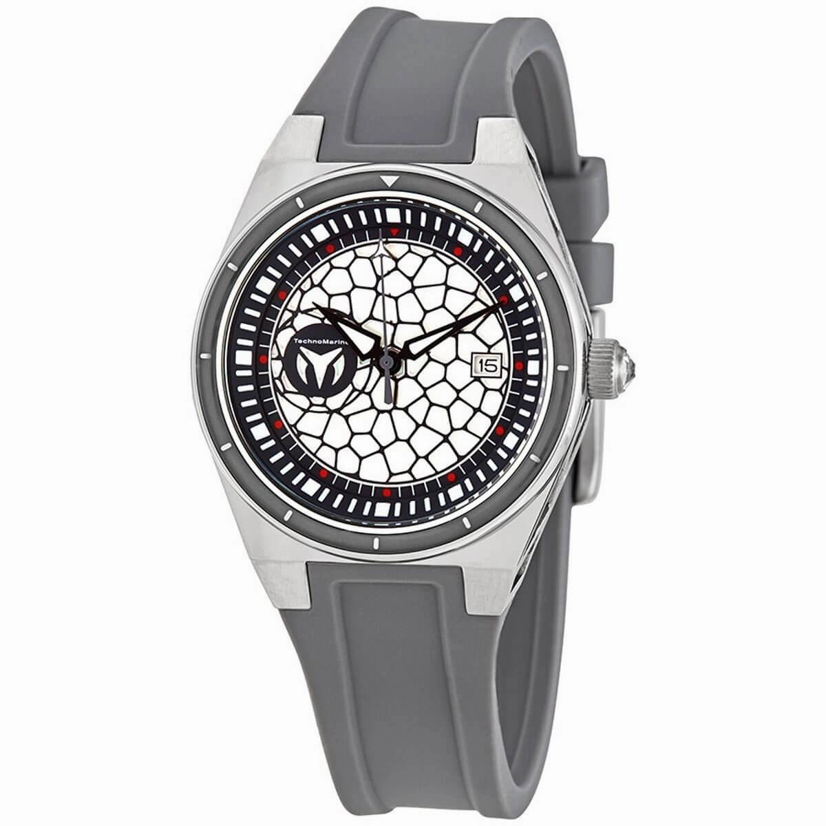Technomarine Women's Quartz Watch - TechnoCell White and Grey Dial Strap | TM-318076