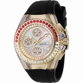 Technomarine Women's Watch - Cruise Glitz White MOP Dial Black Strap | TM-121063