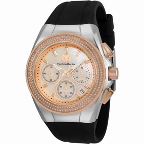 Technomarine Women's Watch - Cruise Quartz White MOP Dial Black Strap | TM-120044