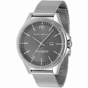 Technomarine Women's Watch - MoonSun Quartz Charcoal Dial Mesh Bracelet | TM-822033