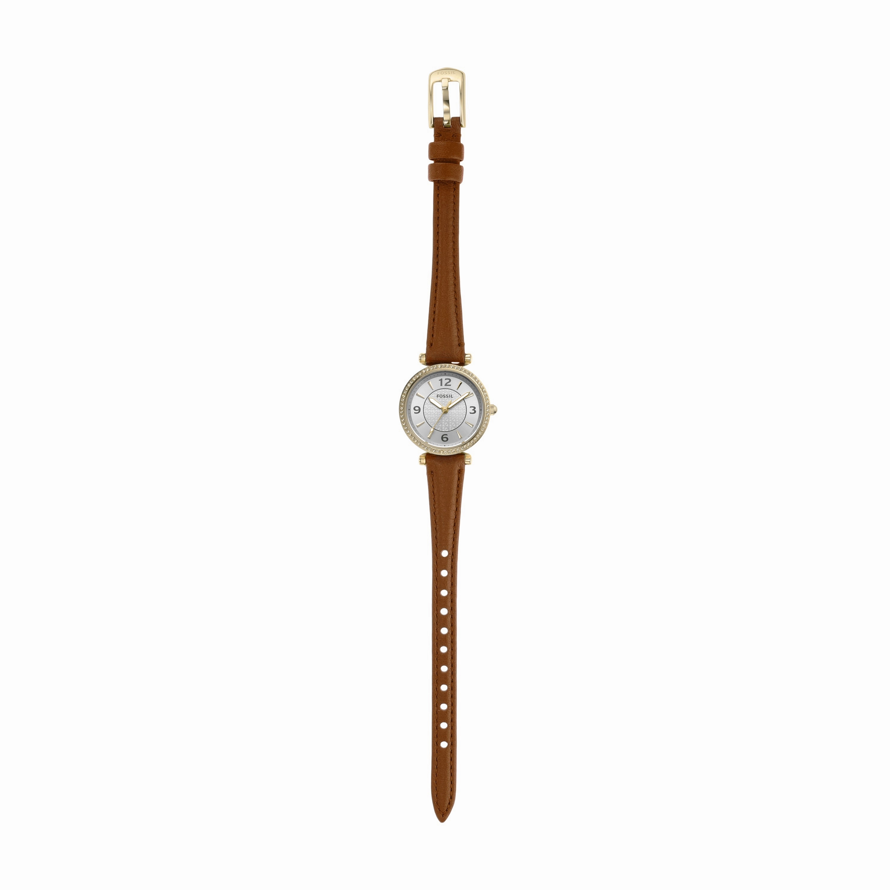 Timeless Carlie Brown Leather Watch by Fossil - ES5297