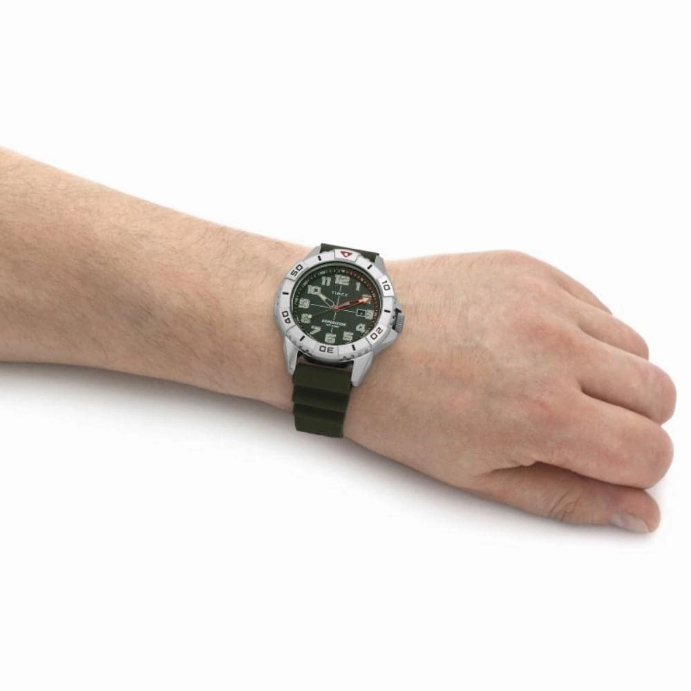 Timex Analog Green Dial And Silicon Strap Men Watch TW2V40700