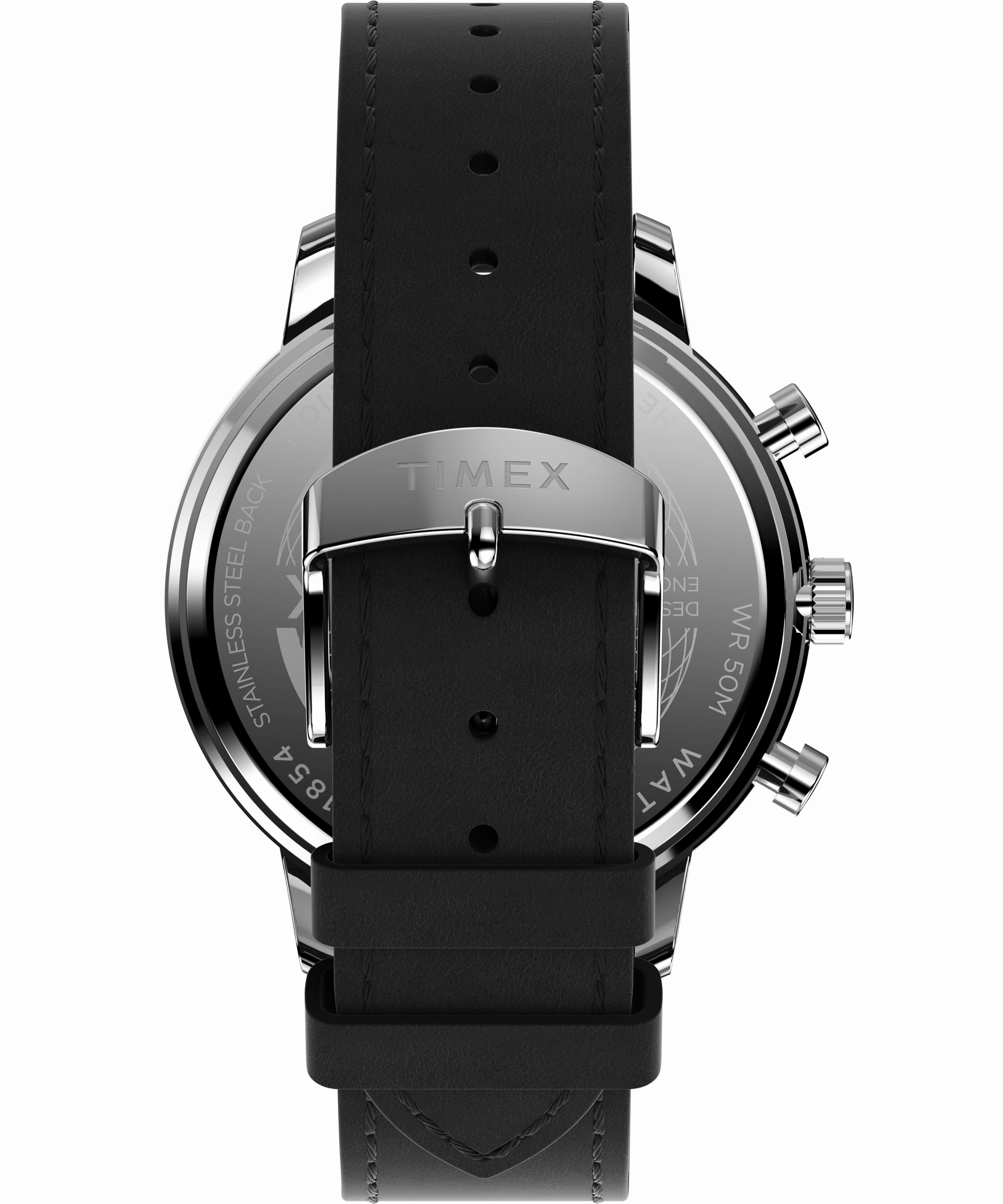 Timex Chicago 45mm Leather Black Dial Watch TW2W13100