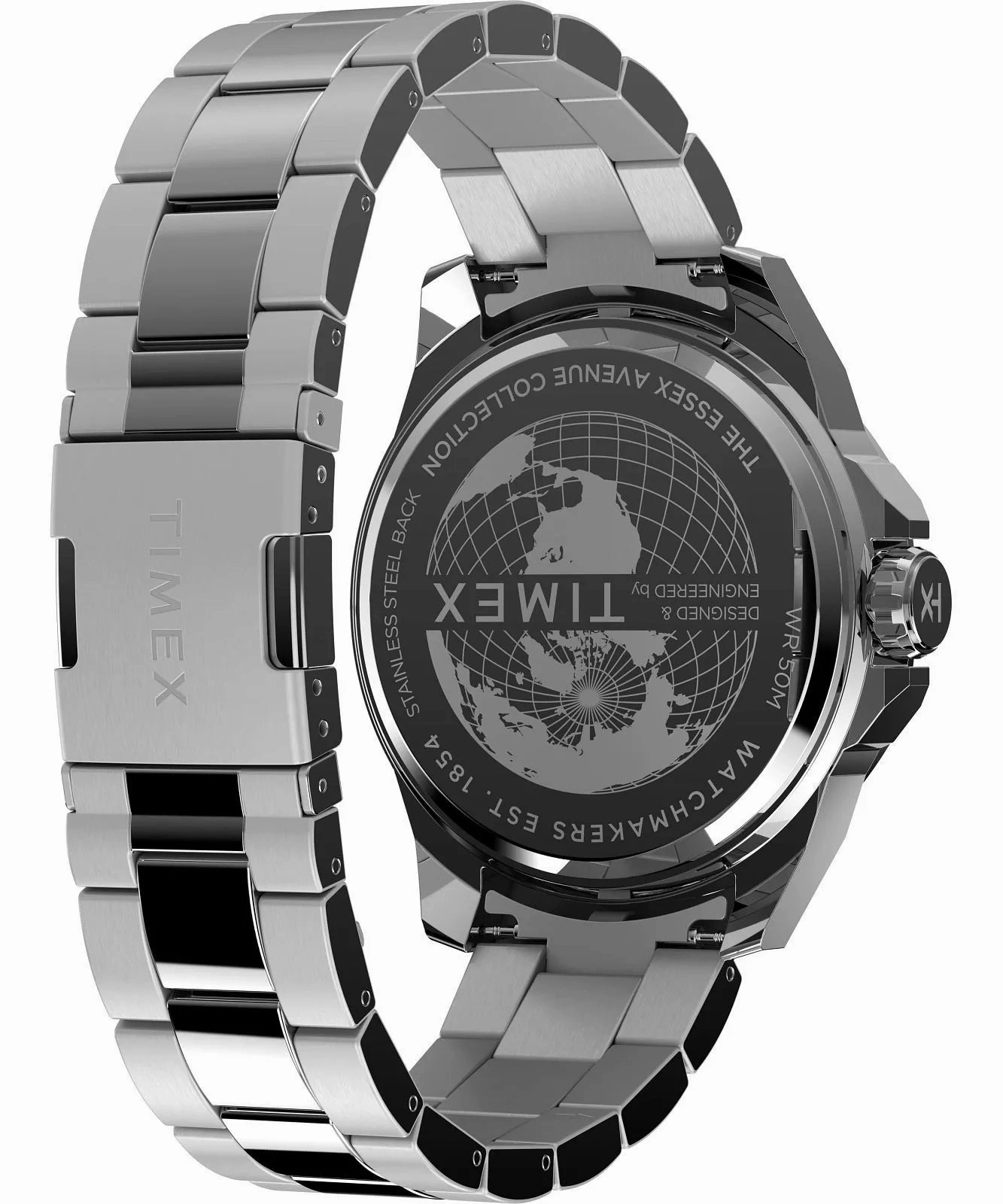 Timex Essex 44mm Stainless Steel Blue Dial Watch TW2W79500