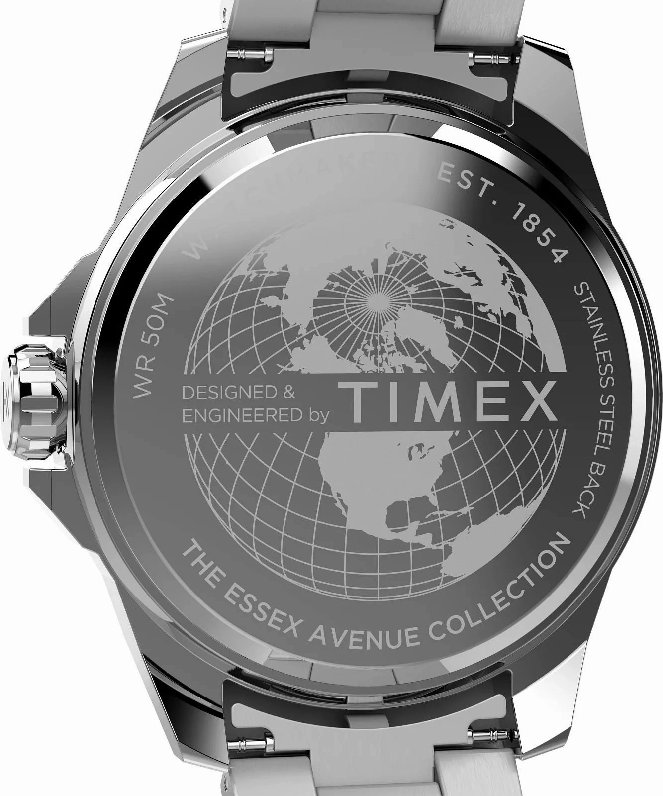 Timex Essex 44mm Stainless Steel Blue Dial Watch TW2W79500