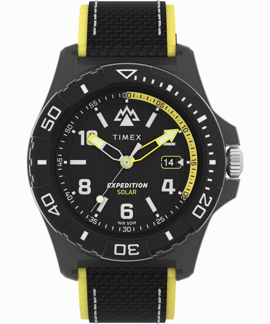 Timex Expedition 46mm Black Dial Fabric Strap Watch TW2V66200