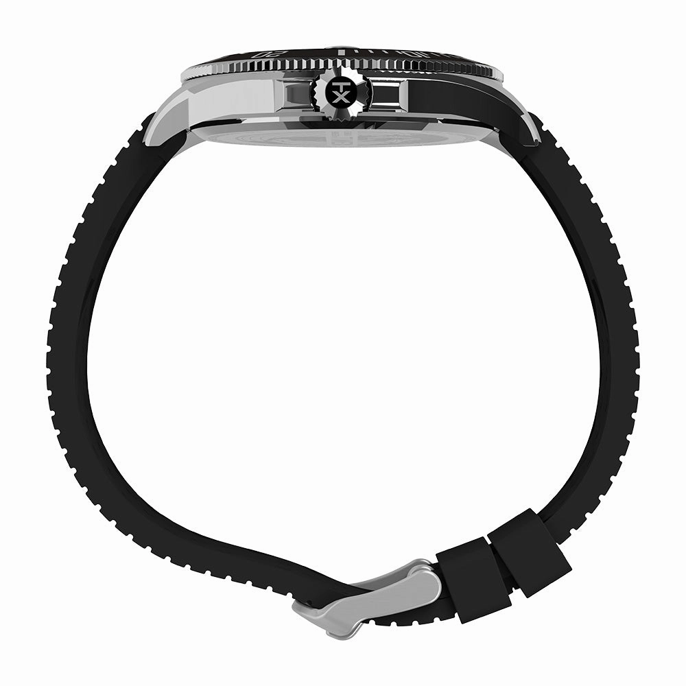 Timex Harborside Black Rubber Band Mens Watch TW2Y09200
