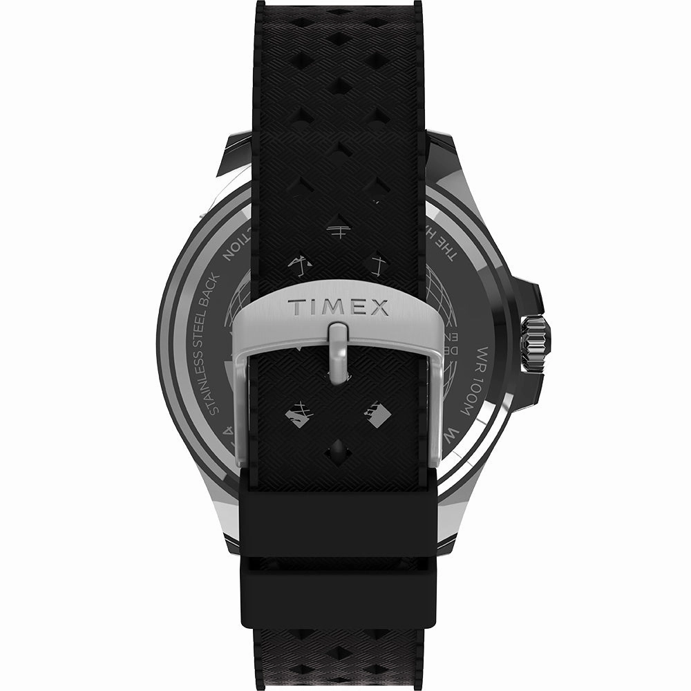 Timex Harborside Black Rubber Band Mens Watch TW2Y09200