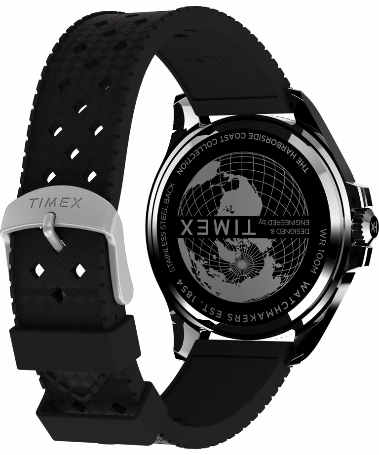 Timex Harborside Coast 43mm Silicone Strap Watch TW2V91700