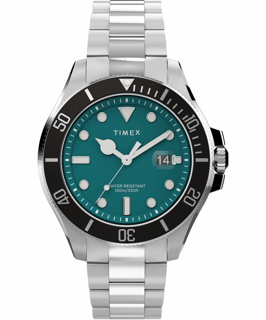 Timex Harborside Coast 43mm Stainless Steel Bracelet Watch TW2V91900