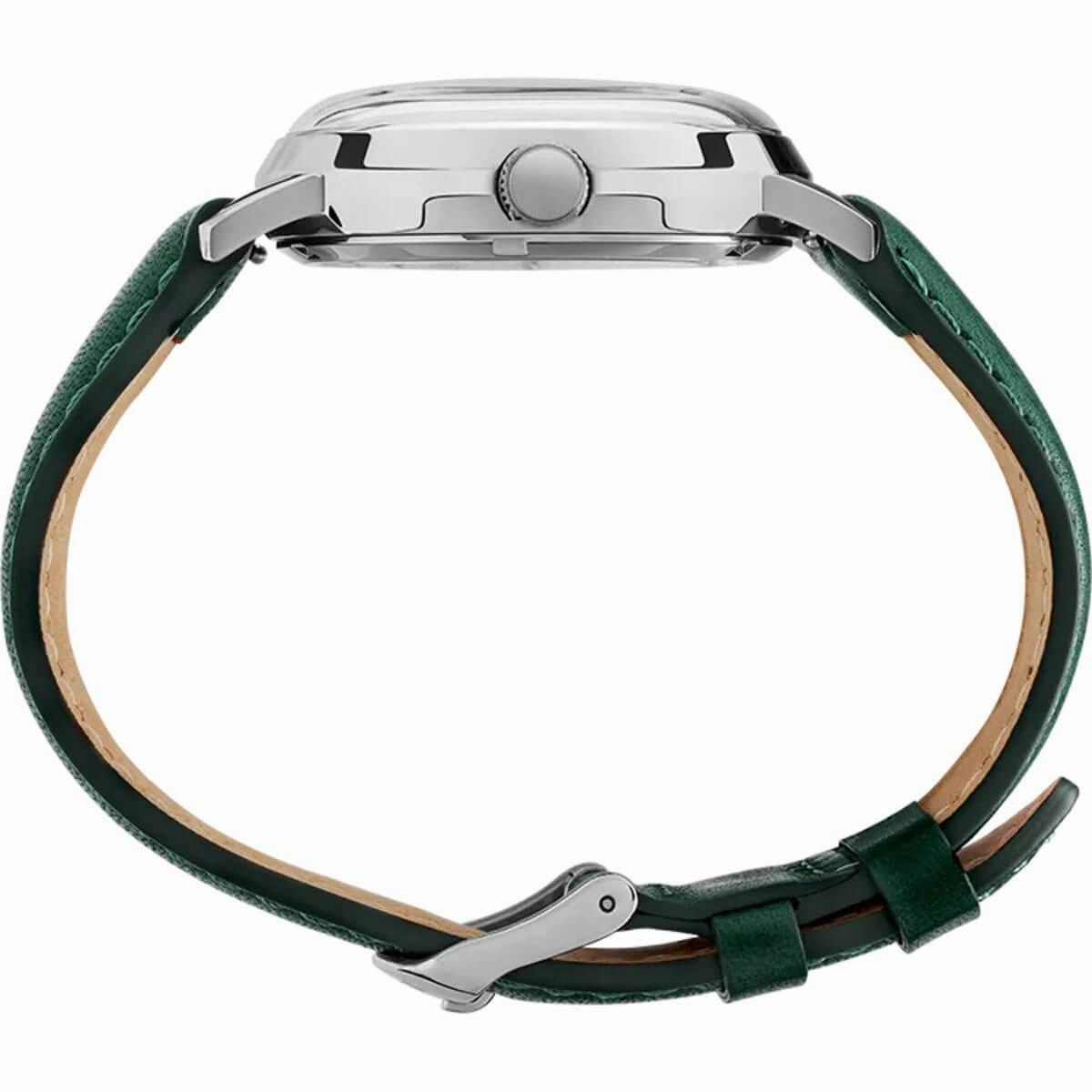 Timex Men's Automatic Watch - Marlin Green Dial Leather Strap | TW2U11900ZV