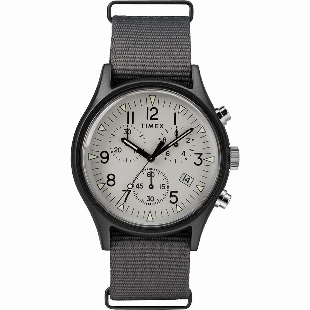 Timex Men's Chronograph Watch - MK1 Grey Dial Fabric Strap | TW2T10900