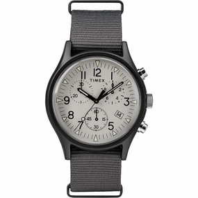 Timex Men's Chronograph Watch - MK1 Grey Dial Fabric Strap | TW2T10900