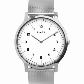 Timex Men's Quartz Watch - Norway White Dial Mesh Bracelet | TW2T95400VQ