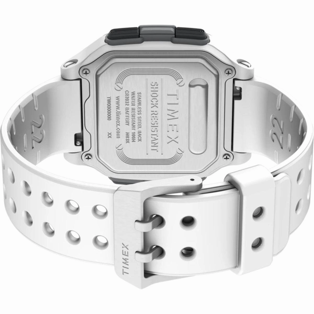 Timex Men's Watch - Command Urban Digital Grey Dial White Rubber Strap | TW5M29100