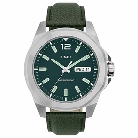 Timex Men's Watch - Essex Avenue Quartz Green Dial Day and Date Display | TW2U82000VQ