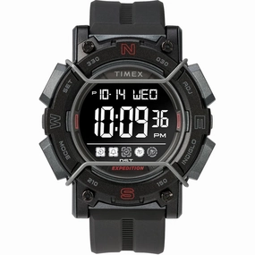 Timex Men's Watch - Expedition Quartz Black Dial Plastic Strap | TW4B17900