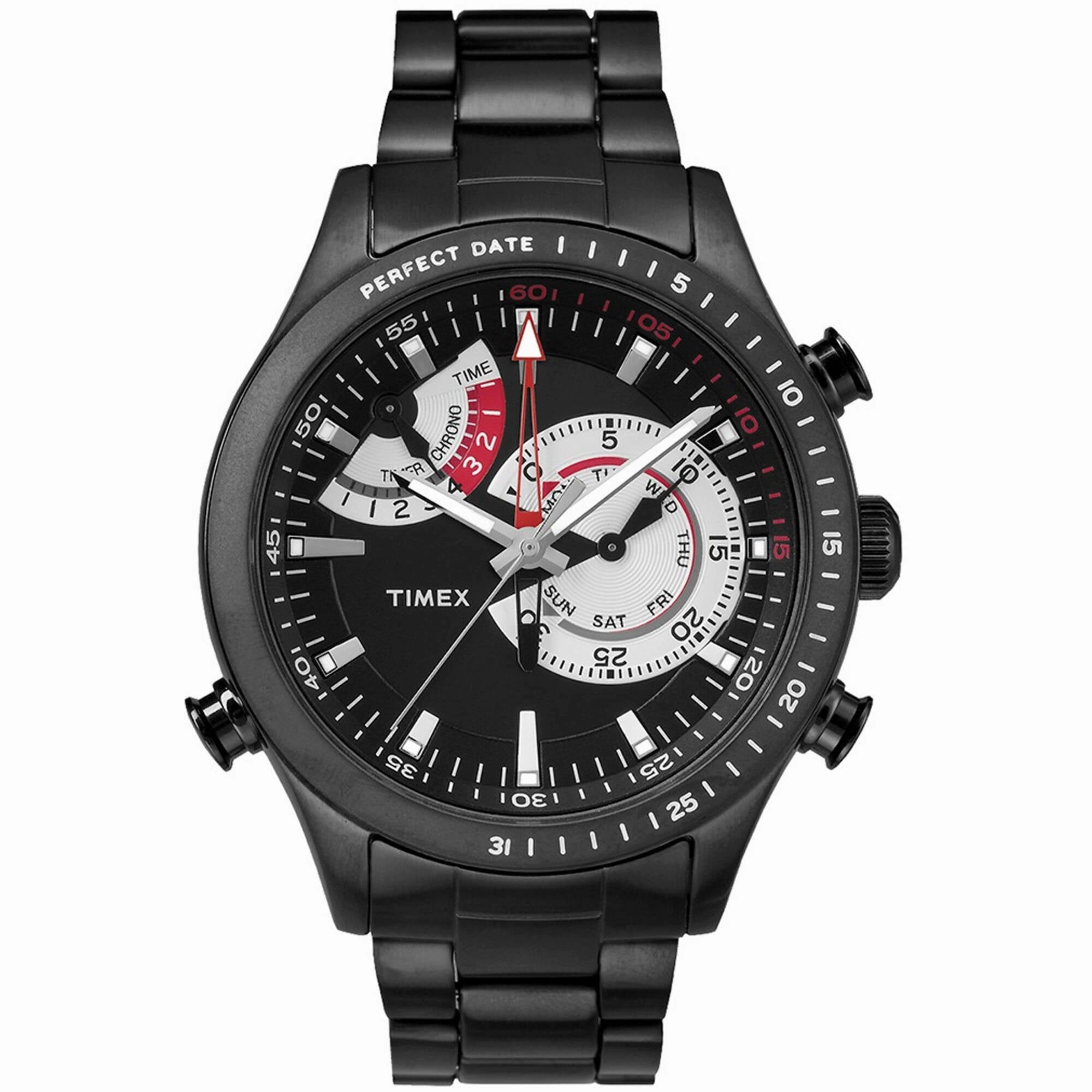 Timex Men's Watch - Intelligent Black Plated Stainless Steel Bracelet | TW2P72800