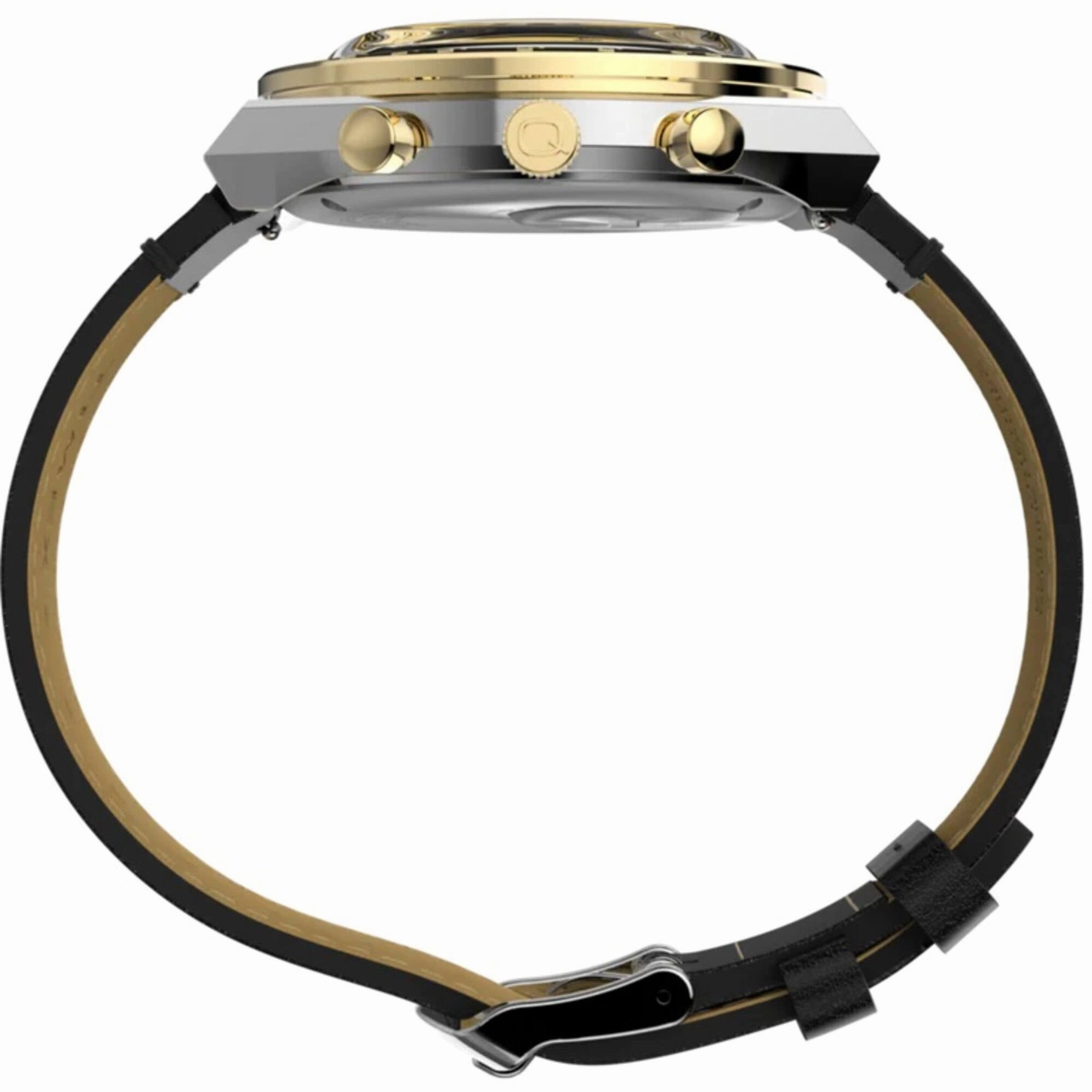 Timex Men's Watch - Marlin Chronograph Black and Gold Tone Dial Strap | TW2W64300