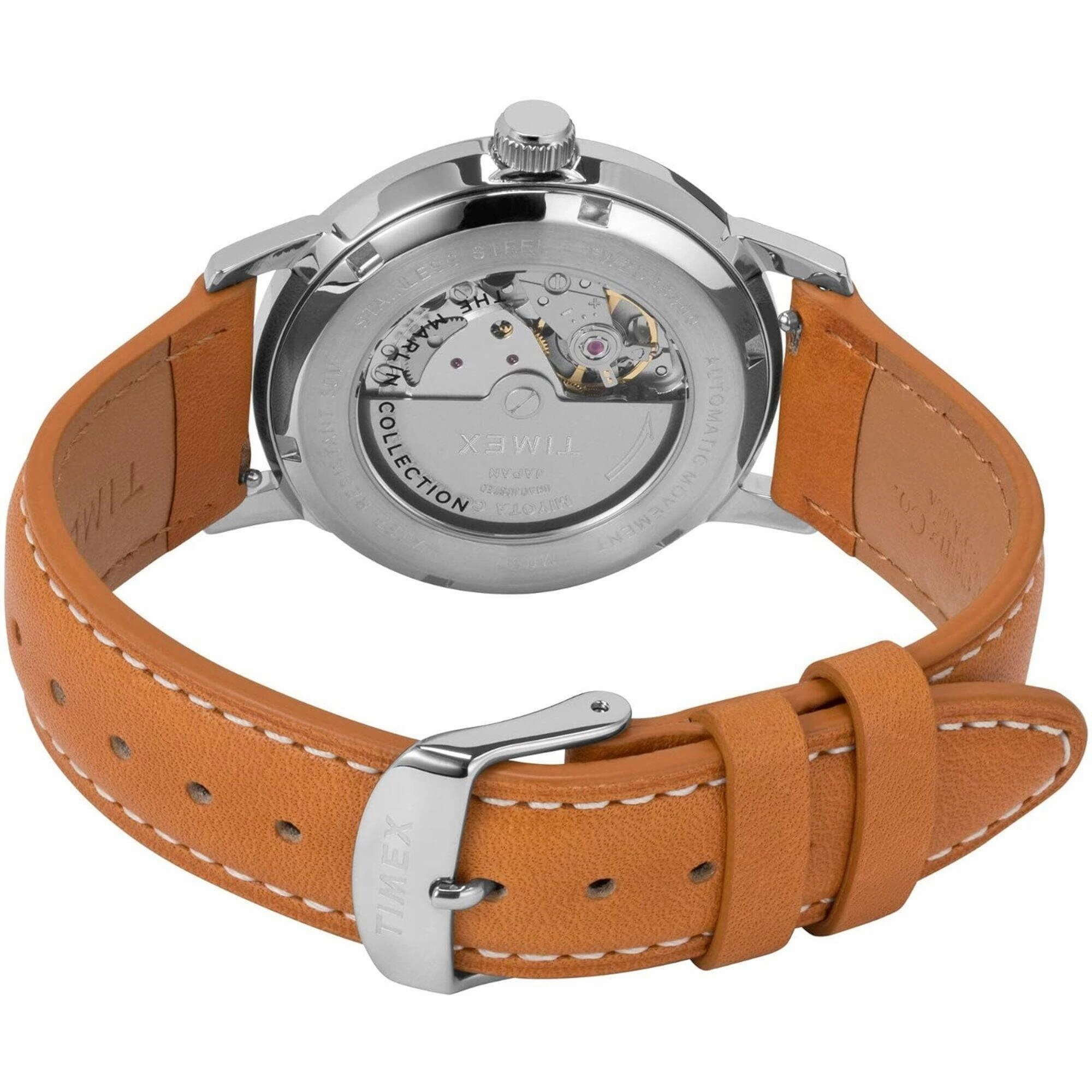 Timex Men's Watch - Marlin Power Reserve Dark Blue Dial Leather Strap | TW2U38400ZV