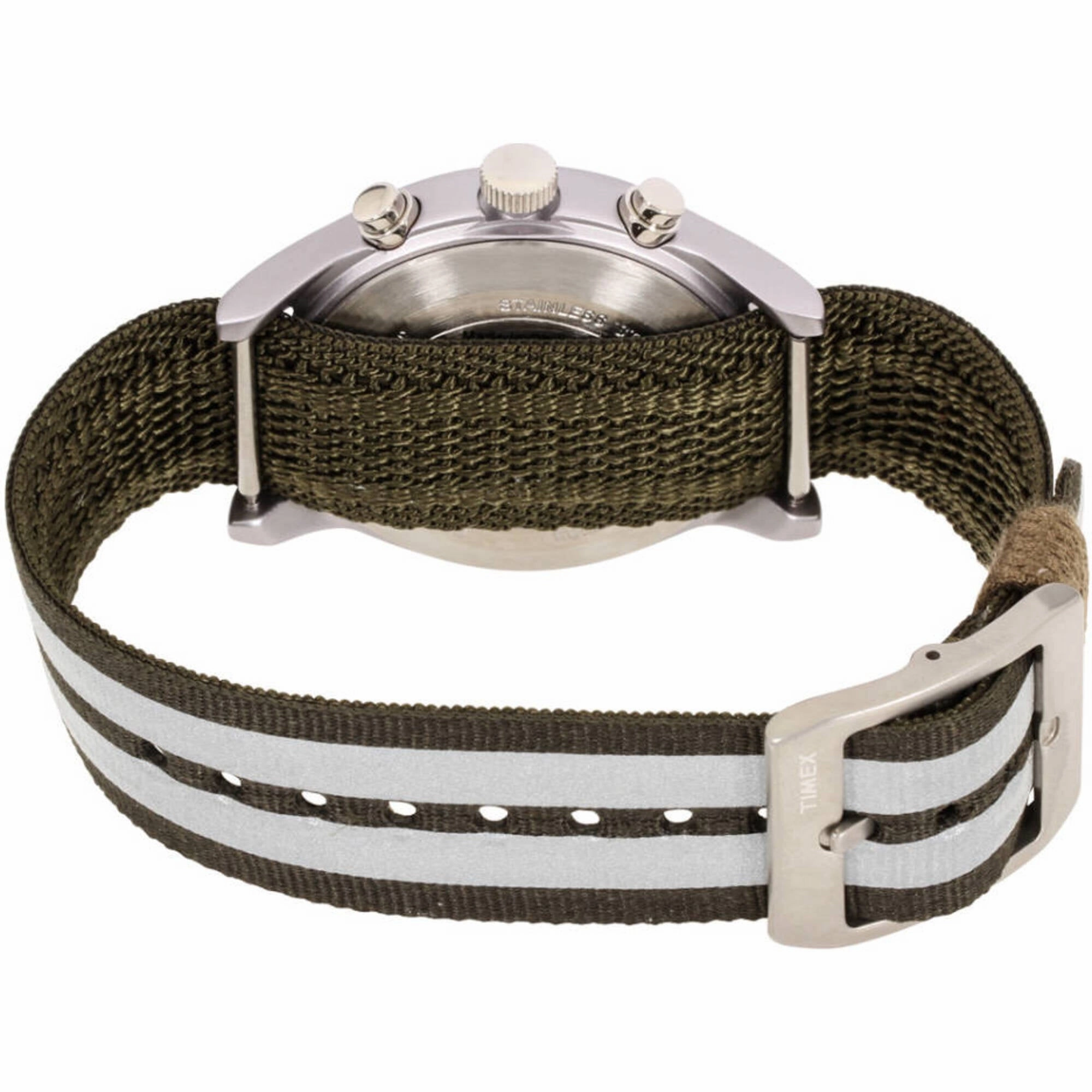Timex Men's Watch - MK1 Chronograph Quartz Green and White Nylon Strap | TW2R81300