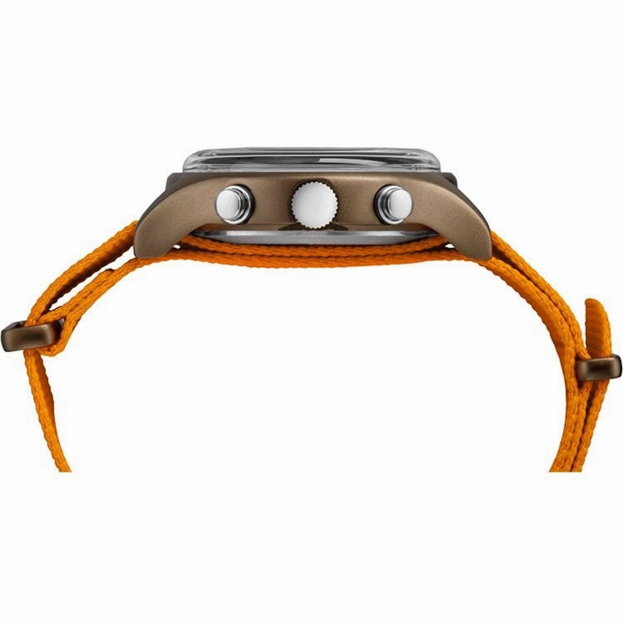 Timex Men's Watch - MK1 Quartz Chronograph Black Dial Orange Nylon Strap | TW2T10600