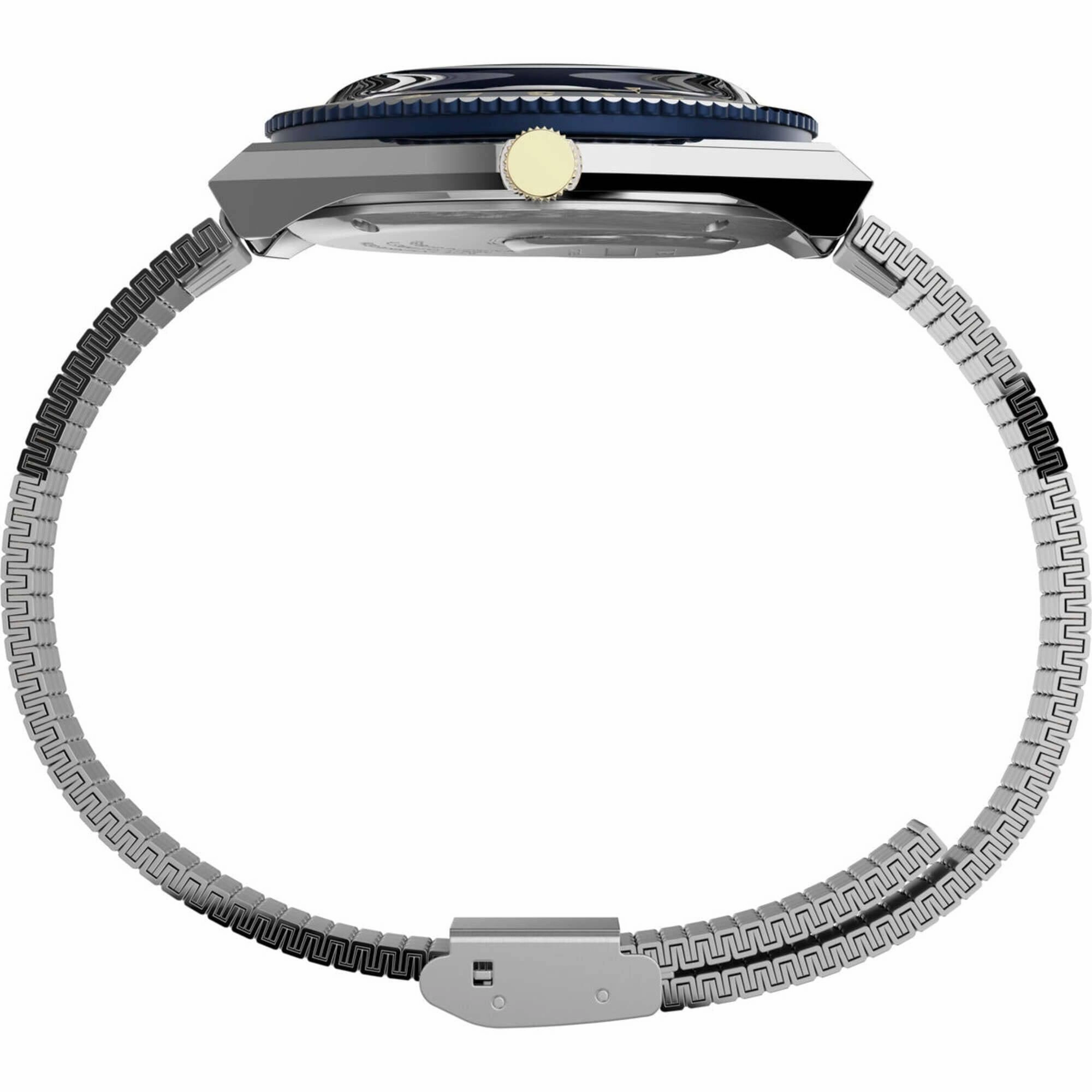 Timex Men's Watch - Q Diver Quartz Blue Dial Stainless Steel Bracelet | TW2V18400ZV