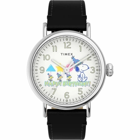 Timex Men's Watch - Standard Peanuts Snoopy Happy Birthday White Dial | TW2V61000VQ
