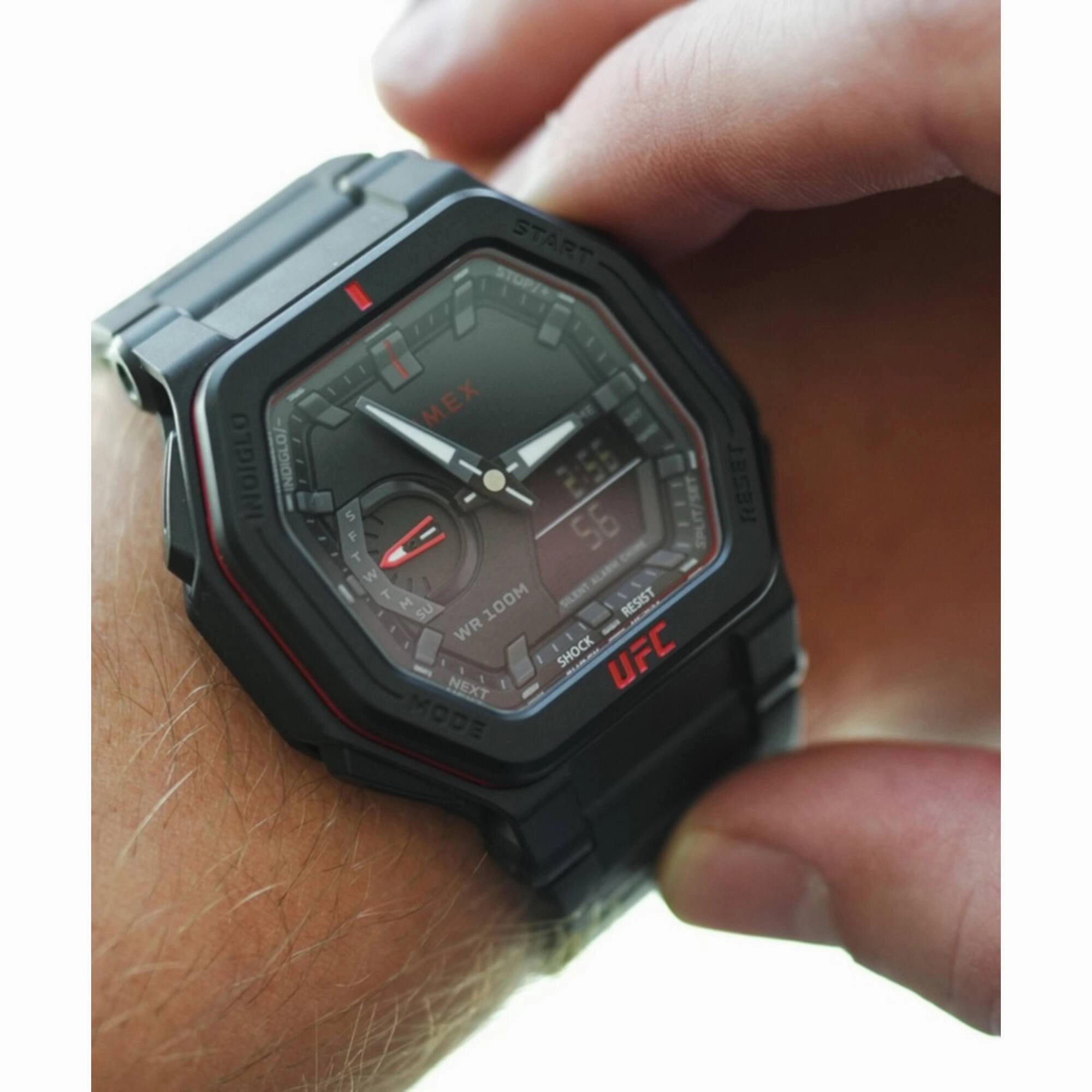 Timex Men's Watch - UFC Colossus Analog-Digital Dial Black Resin Strap | TW2V55200