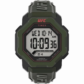 Timex Men's Watch - UFC Knockout Chrono Digital Dial Green Resin Strap | TW2V88300