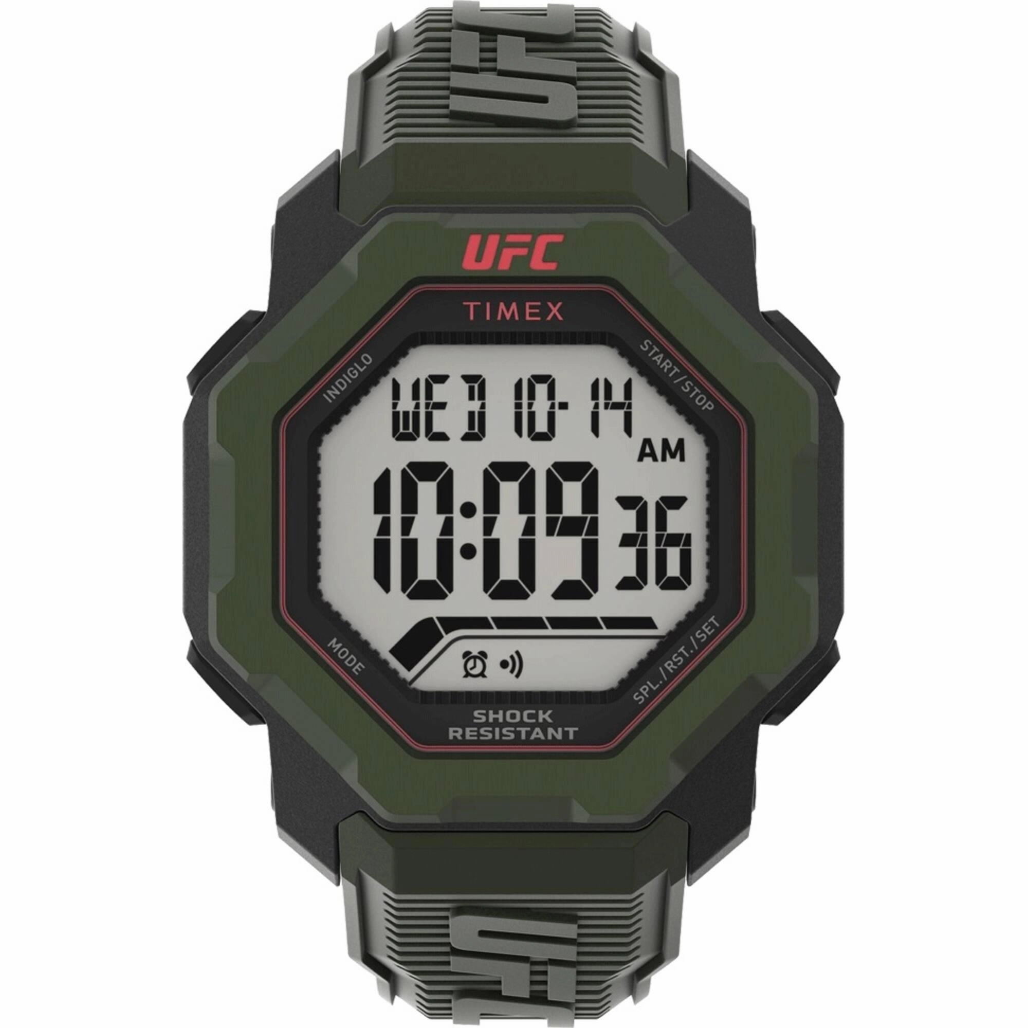 Timex Men's Watch - UFC Knockout Chrono Digital Dial Green Resin Strap | TW2V88300