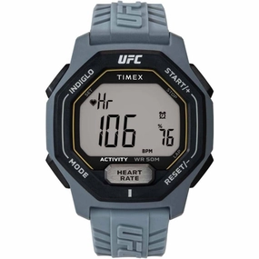 Timex Men's Watch - UFC Spark Heart Rate Grey Digital Dial Resin Strap | TW2V83900