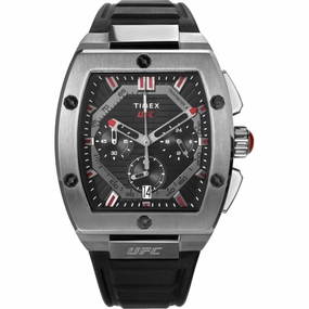 Timex Men's Watch - UFC Street Gunmetal Case Black Silicone Strap | TW2V87400