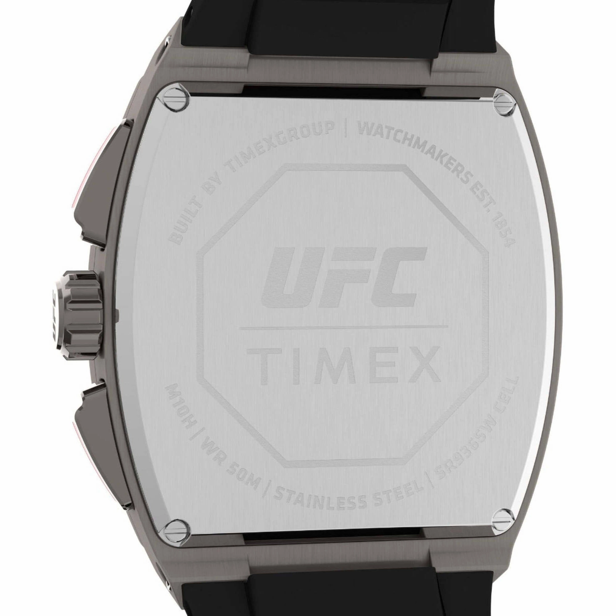 Timex Men's Watch - UFC Street Gunmetal Case Black Silicone Strap | TW2V87400