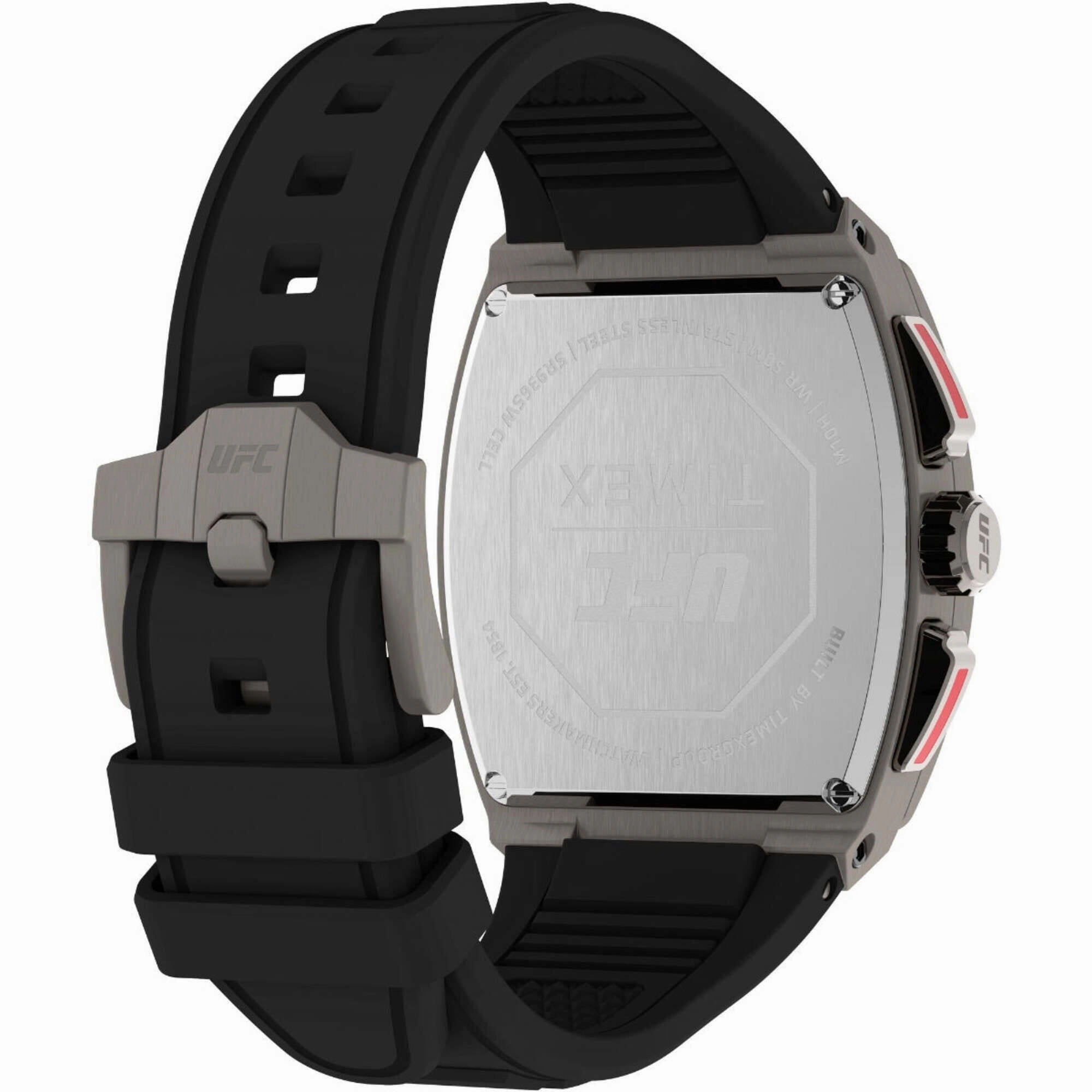 Timex Men's Watch - UFC Street Gunmetal Case Black Silicone Strap | TW2V87400