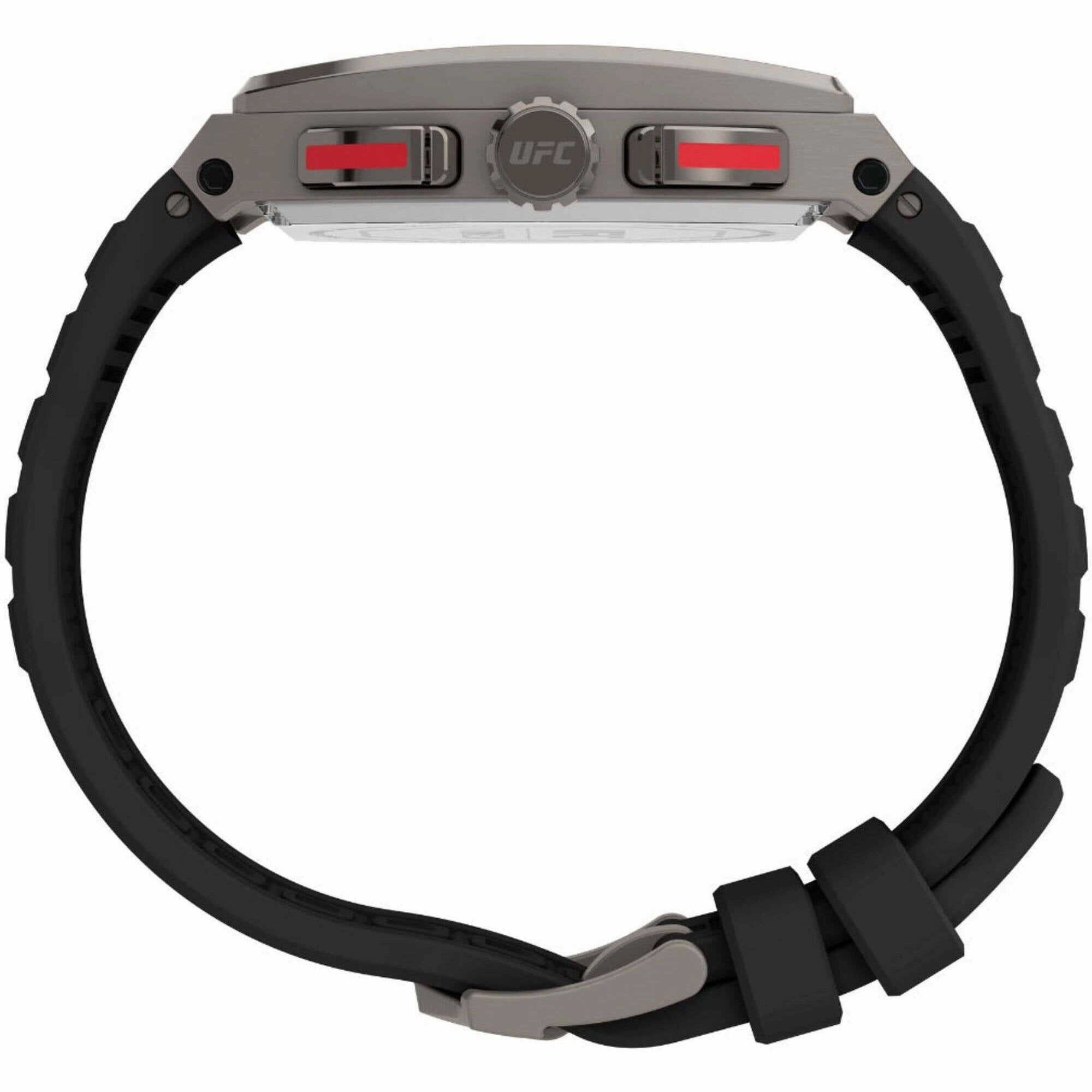 Timex Men's Watch - UFC Street Gunmetal Case Black Silicone Strap | TW2V87400