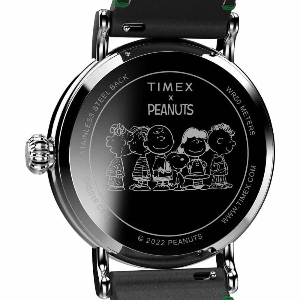 Timex Standard Peanuts Featuring Snoopy Winter Leather Strap Men Watch TW2V60700