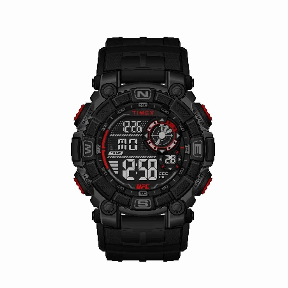 Timex UFC Redemption Digital 53mm Resin Band Watch TW5M53700