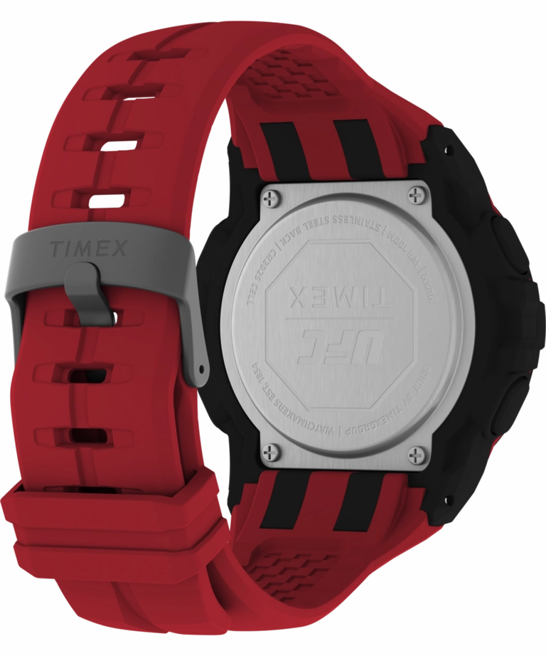 Timex UFC Rush 52mm PU Red Strap Men's Watch TW5M59200