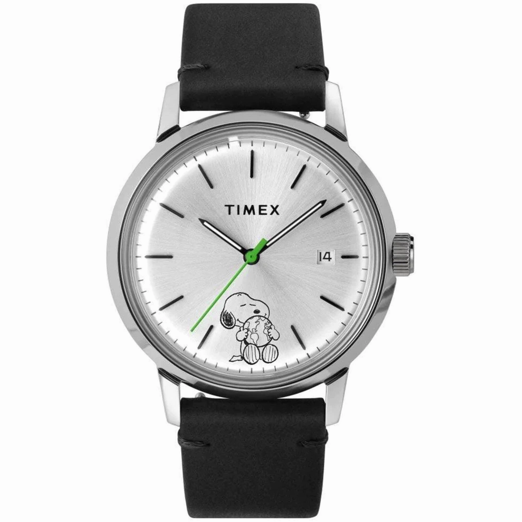 Timex Unisex Watch - Marlin X Peanuts Automatic Silver Tone Dial Strap | TW2V32600JR